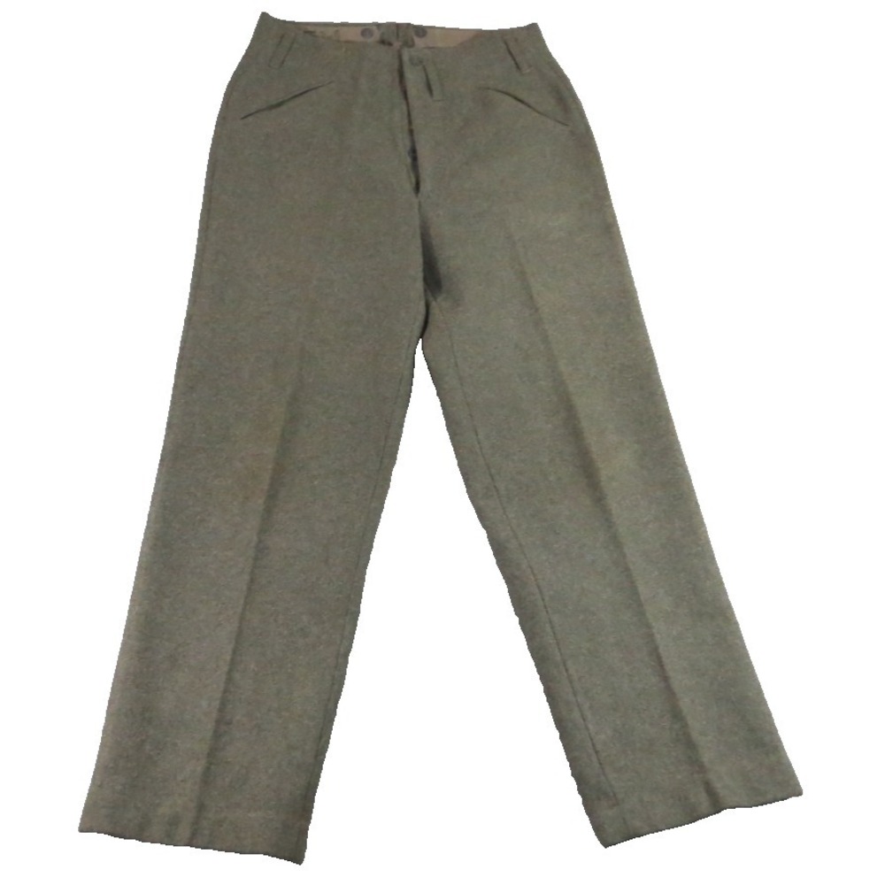 VTG Swedish Military M39 Wool Field Pants 1945 WWII Trousers Men 32x31 Green War